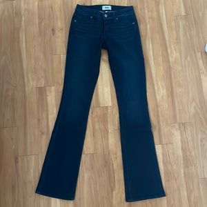 PAIGE denim low rise flare dark wash jeans size 25
